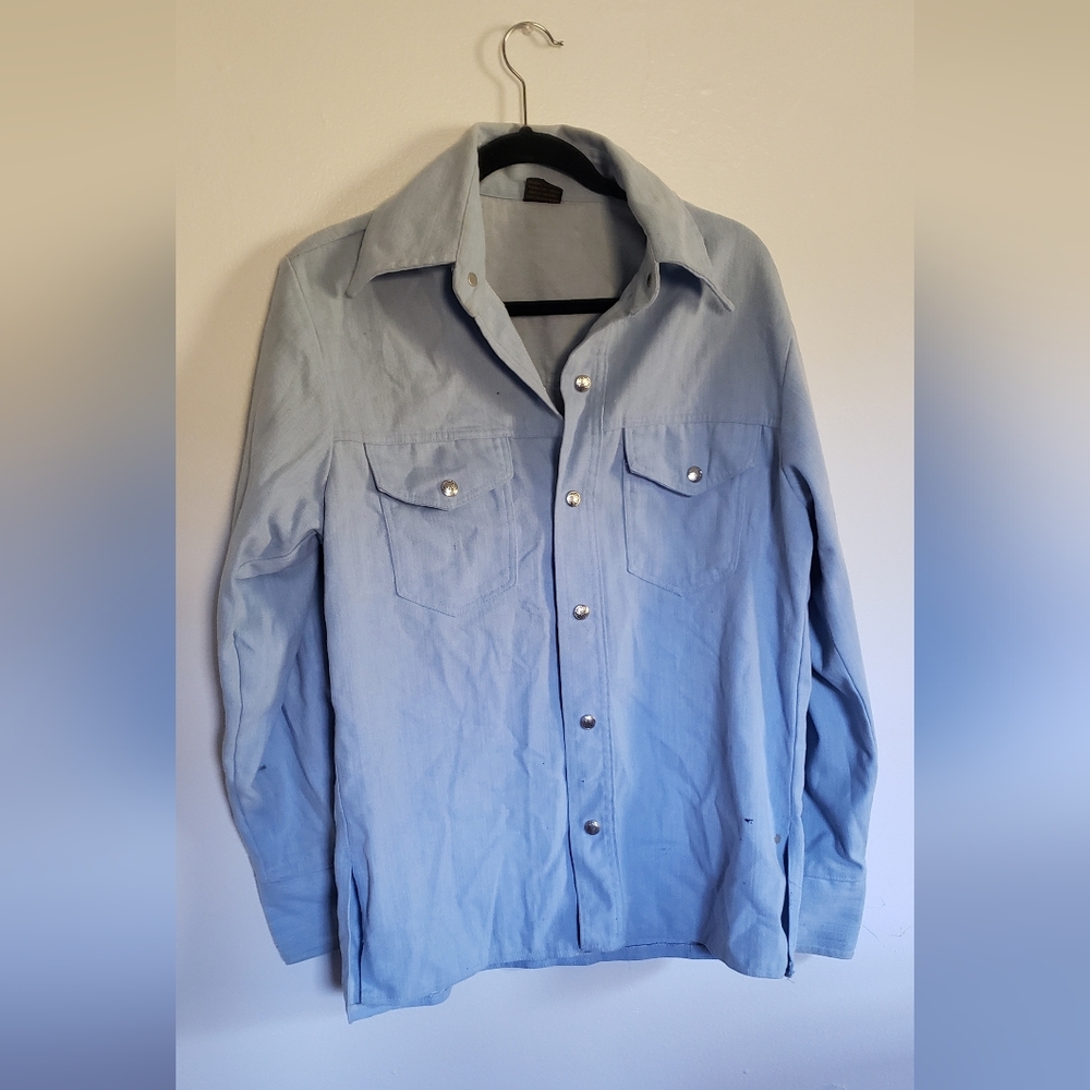 Blue button up